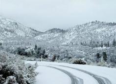 Snow on the mountains of southern california